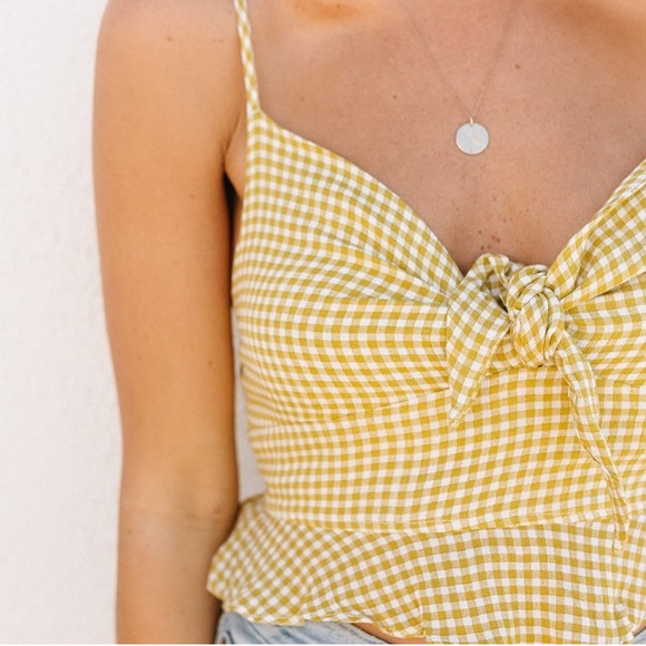 solaí the label Tops - Yellow Gingham Top
